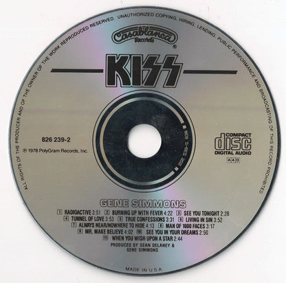 Kiss - Gene Simmons ( CD) | Near Mint (NM) Near Mint (NM)-