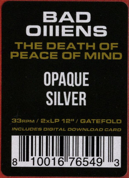 Bad Omens (2) - The Death Of Peace Of Mind (2X LP) *Silver [Opaque]* | Near Mint (NM) Near Mint (NM)-