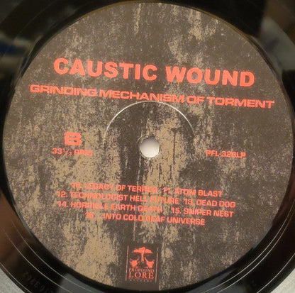 Caustic Wound - Grinding Mechanism of Torment (VINYL LP PROFOUND LORE PFL-328LP 2025) | USED Near Mint (NM or M-) Excellent+ (EX+)-