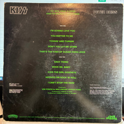 Kiss - Peter Criss (VINYL) *W POSTER* | Very Good Plus (VG+) Very Good Plus (VG+)-
