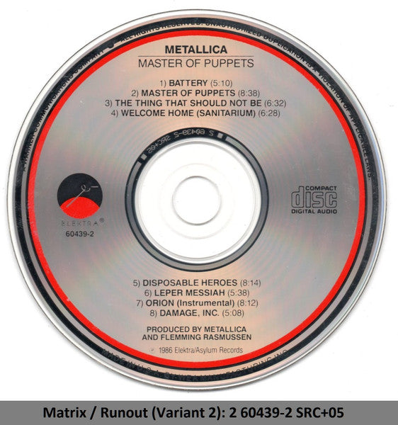 Metallica - Master Of Puppets (CD) | Very Good Plus (VG+)-