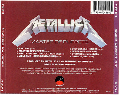 Metallica - Master Of Puppets (CD) | Very Good Plus (VG+)-