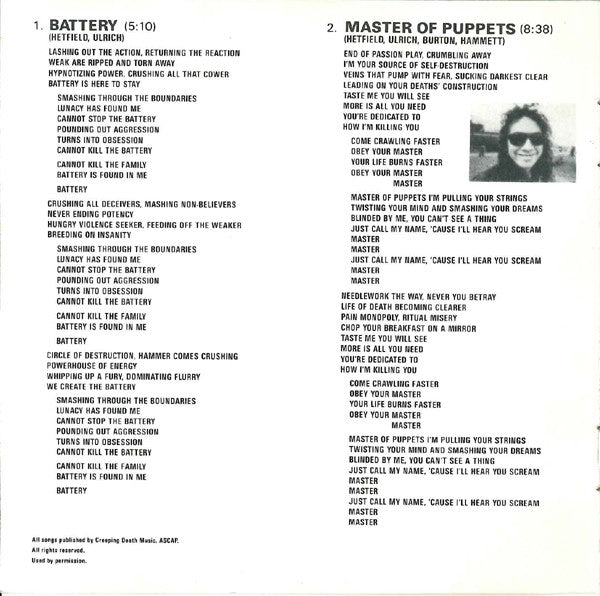 Metallica - Master Of Puppets (CD) | Very Good Plus (VG+)-