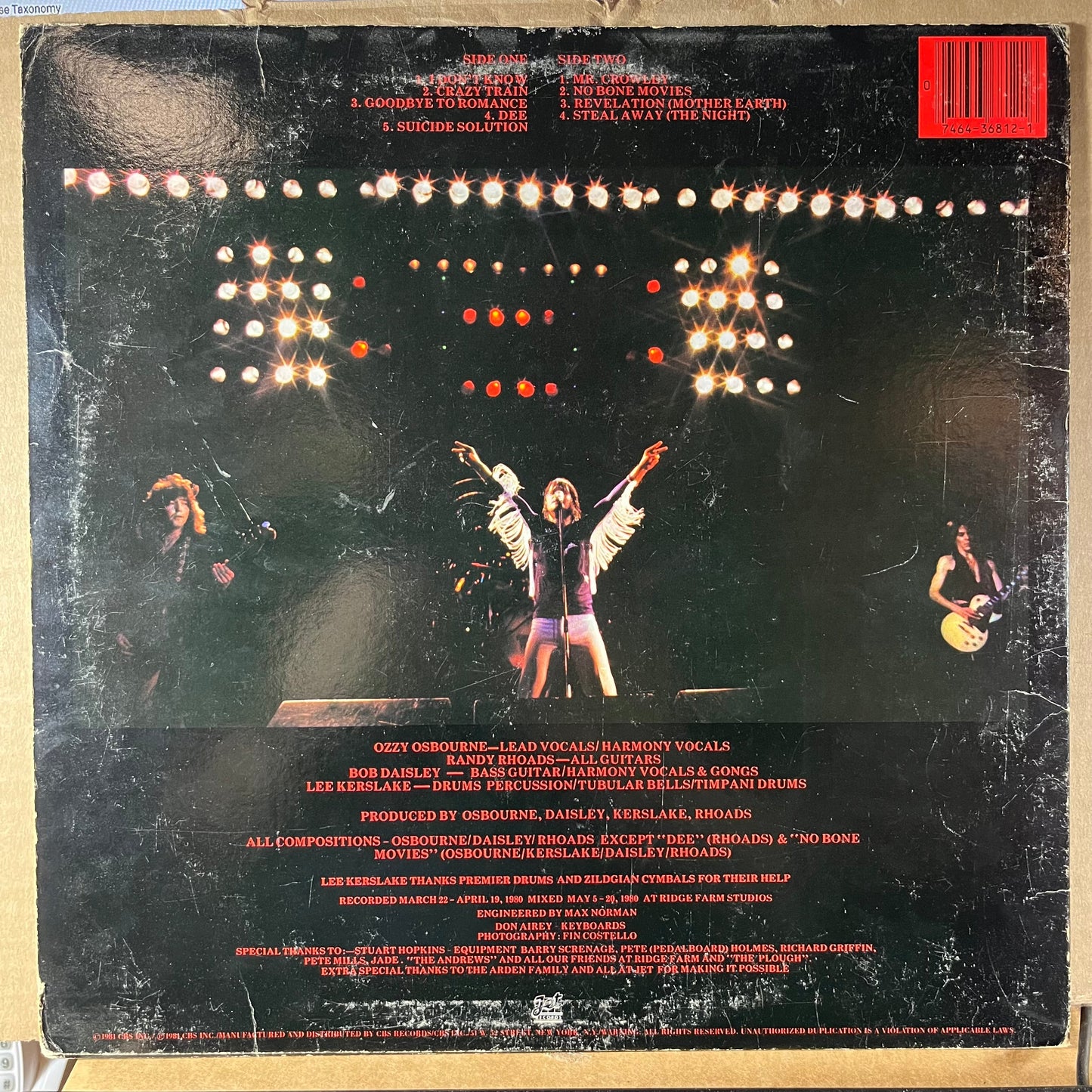 Ozzy Osbourne - Blizzard Of Ozz (VINYL) | Very Good (VG)-