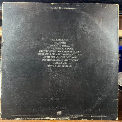 AC/DC - Back In Black (VINYL) | Very Good (VG)-