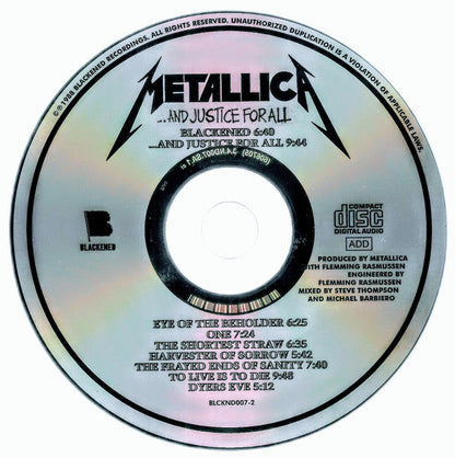 Metallica - ...And Justice For All (CD) | Very Good (VG) Very Good Plus (VG+)-