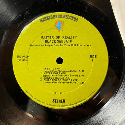 Black Sabbath - Master of Reality (VINYL LP WARNER BROS. BS 2562 1971) | Very Good (VG) Very Good (VG)-