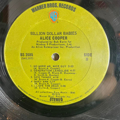Alice Cooper - Billion Dollar Babies (VINYL) | Very Good (VG) Very Good Plus (VG+)-