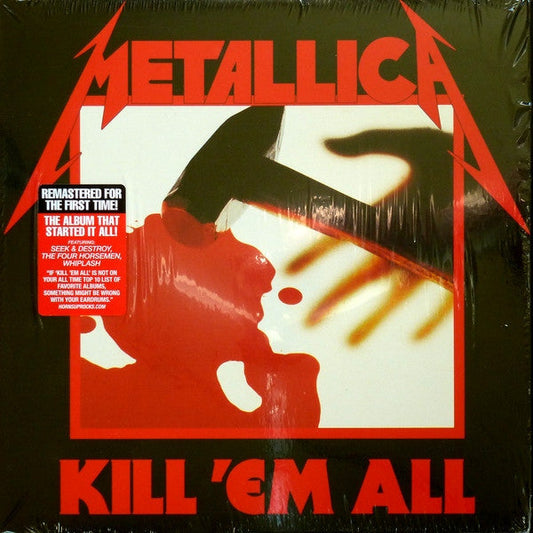 Metallica Kill 'Em All Blackened LP, Album, RE, RM Mint (M) Mint (M)-
