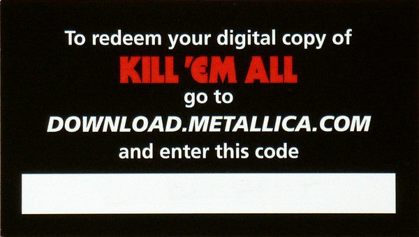 Metallica - Kill 'Em All (VINYL LP Blackened BLCKND003R) | NEW Mint (M) Mint (M)-