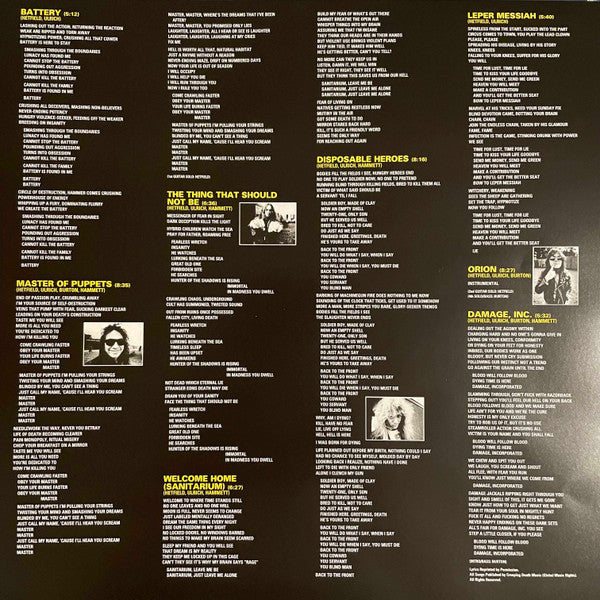 Metallica - Master Of Puppets (180 GRAM VINYL) | Mint (M) Mint (M)-