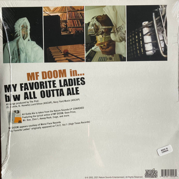 MF Doom, The Prof. meets The Super Villain - My Favorite Ladies b/w All Outta Ale | Mint (M) Mint (M)-