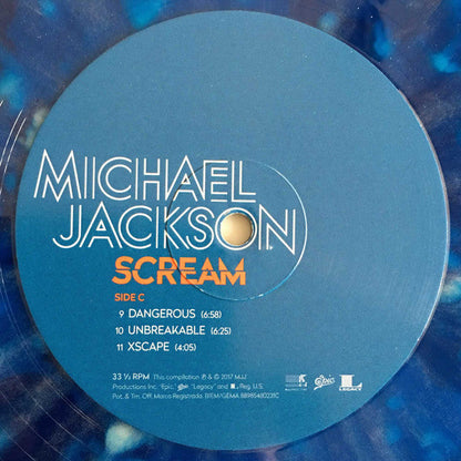 Michael Jackson - Scream (GLOW IN THE DARK + BLUE SPLATTER VINYL 2LP) | Mint (M) Mint (M)-