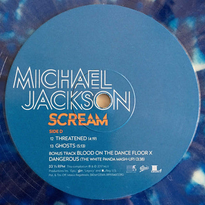 Michael Jackson - Scream (GLOW IN THE DARK + BLUE SPLATTER VINYL 2LP) | Mint (M) Mint (M)-