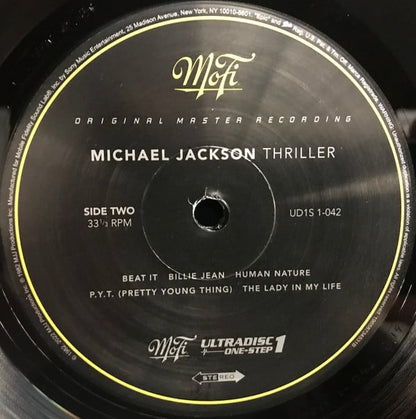 Michael Jackson Thriller Mobile Fidelity Sound Lab, Epic, MJJ Productions LP, Album, Ltd, Num, RE, RM, S/Edition, 180 Mint (M) Mint (M)-