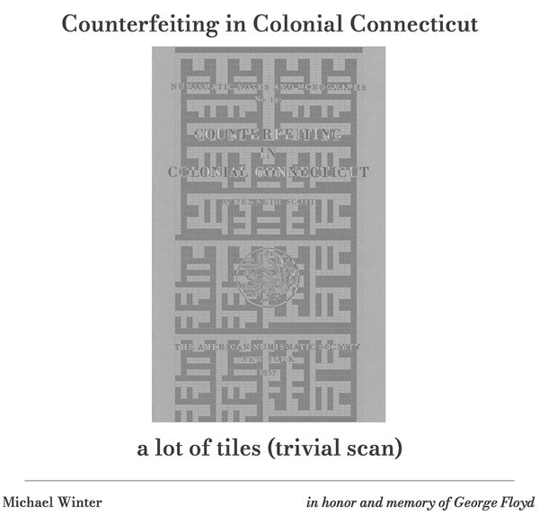 MICHAEL WINTER - Counterfeiting in Colonial Connecticut / a lot of tiles (trivial scan) |-