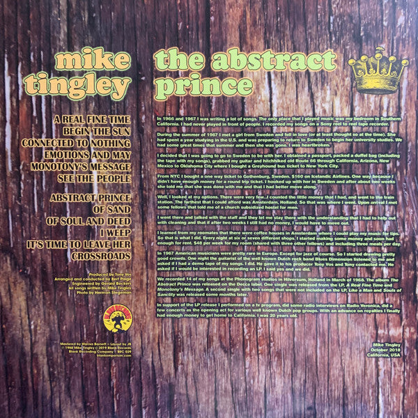Mike Tingley - The Abstract Prince | Mint (M) Mint (M)-