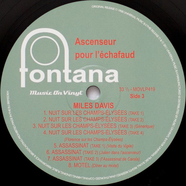Miles Davis - Ascenseur Pour L'Échafaud (Lift To The Scaffold) | Mint (M) Mint (M)-