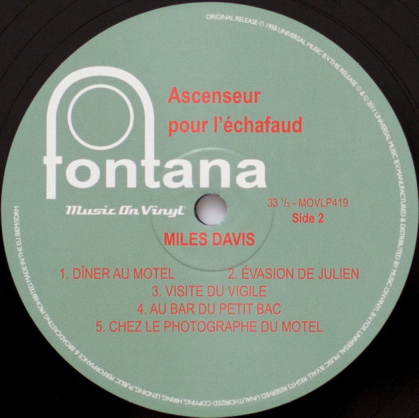 Miles Davis - Ascenseur Pour L'Échafaud (Lift To The Scaffold) | Mint (M) Mint (M)-