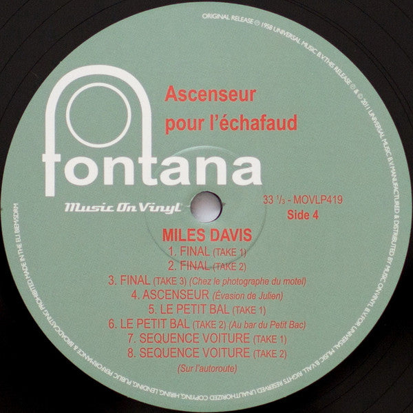 Miles Davis - Ascenseur Pour L'Échafaud (Lift To The Scaffold) | Mint (M) Mint (M)-