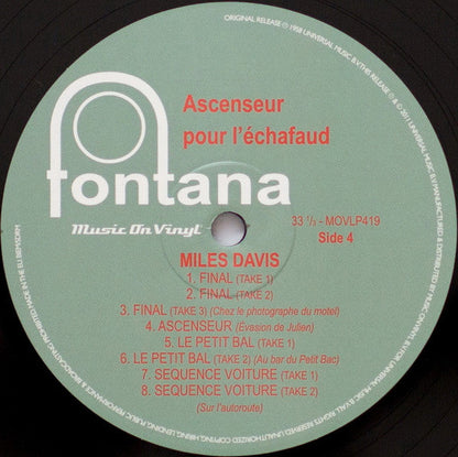 Miles Davis - Ascenseur Pour L'Échafaud (Lift To The Scaffold) | Mint (M) Mint (M)-