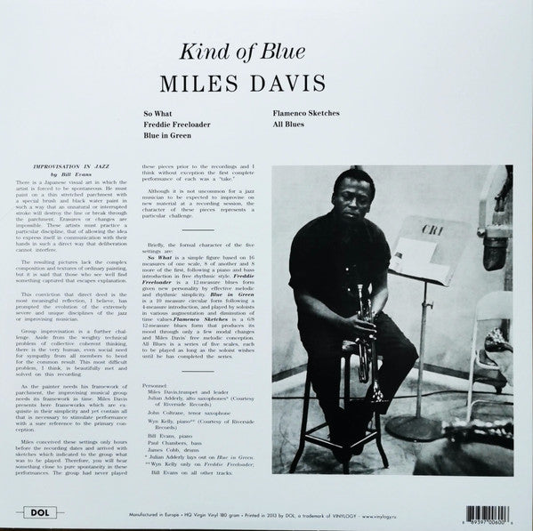 Miles Davis - Kind Of Blue (Blue Vinyl) | Mint (M) Mint (M)-