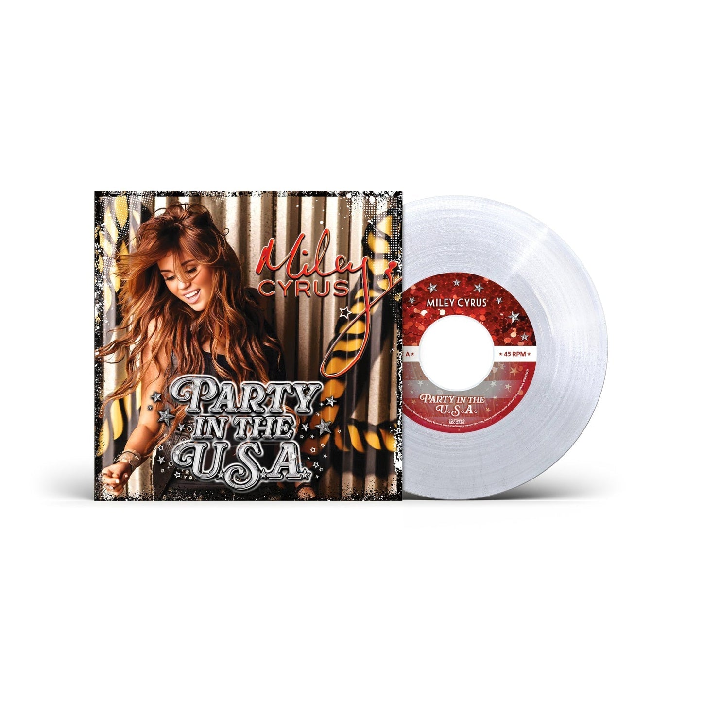 Miley Cyrus - (PRESALE 6/26/26) Party in the U.S.A. (CLEAR GLITTER 7" VINYL) | Mint (M) Mint (M)-