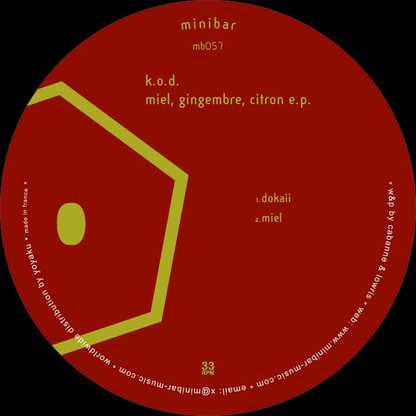 K.O.D. - Miel, gingembre, citron EP (VINYL 12") | Mint (M) Mint (M)-