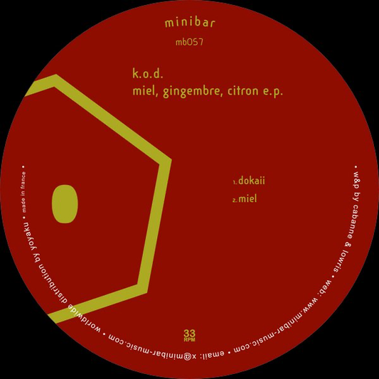 K.O.D. - Miel, gingembre, citron EP (VINYL 12") | Mint (M) Mint (M)-