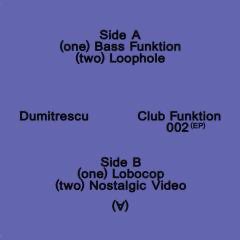 Dumitrescu - (PRESALE TBD) Club Funktion EP (VINYL) | Mint (M) Mint (M)-