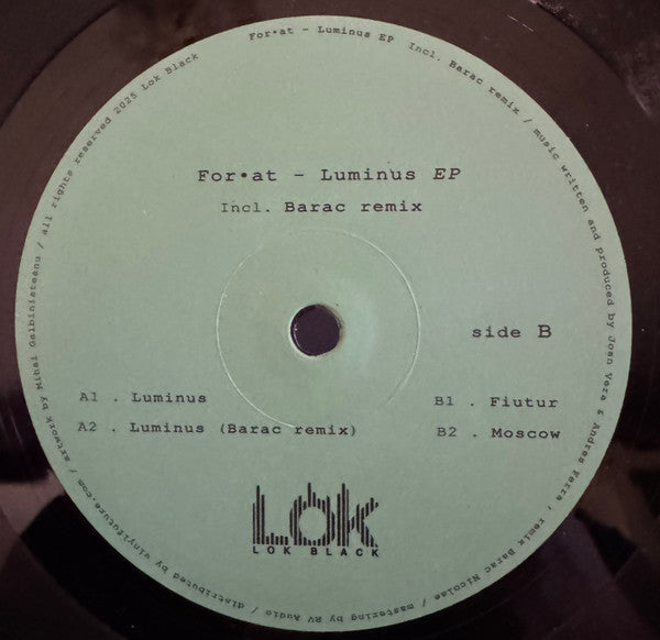 Luminus EP (VINYL)(BARAC RMX) | Mint (M) Mint (M)-