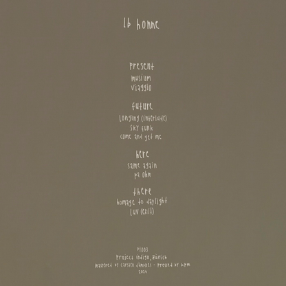Lb Honne - (PRESALE LATE AUGUST) present future / here there (2xVINYL) | NEW Mint (M) Mint (M)-