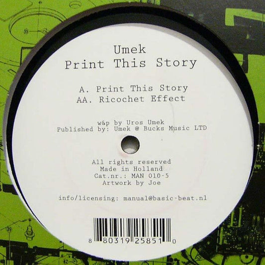 Umek - Print This Story | Near Mint (NM) Near Mint (NM)-