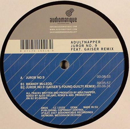 Adultnapper - Juror No. 9 (VINYL) | Near Mint- (NM-) Generic-