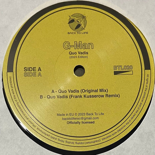 G-Man - Quo Vadis (VINYL) | Mint (M) Generic-