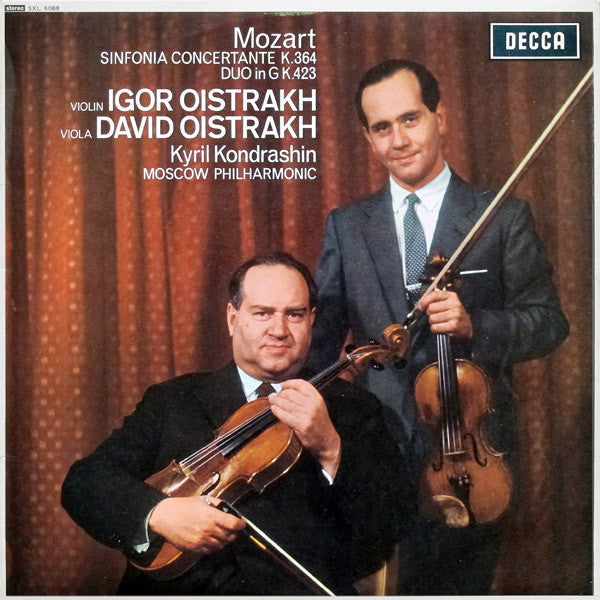 Mozart - Igor Oistrakh, David Oistrakh, Kyril Kond - Sinfonia Concertante K.364, Duo In G K.423 |-