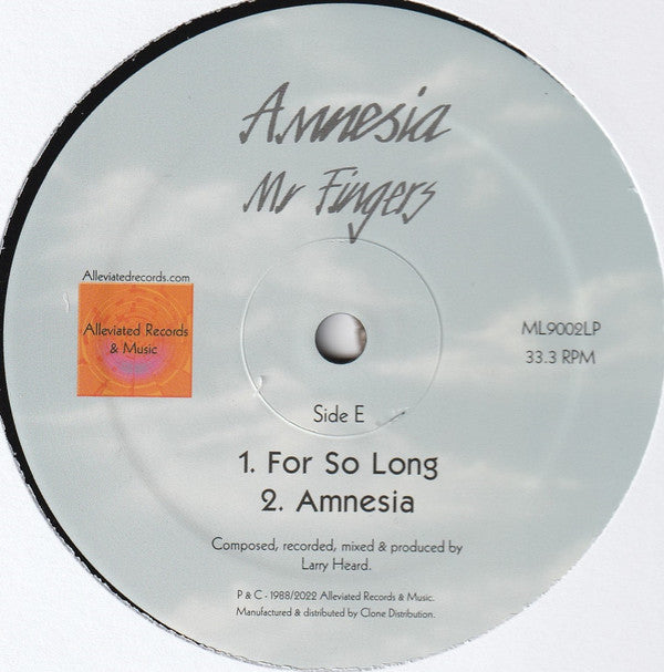 Mr. Fingers Amnesia Alleviated Records 3x12", Album, RE, RM Mint (M) Very Good Plus (VG+)-
