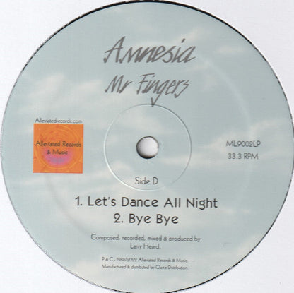 Mr. Fingers Amnesia Alleviated Records 3x12", Album, RE, RM Mint (M) Very Good Plus (VG+)-
