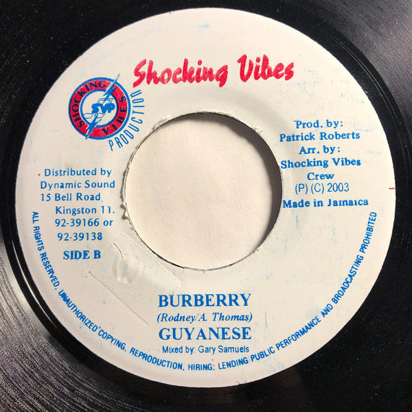 Natural Black / Guyanese - Don't Play / Burberry 7" | Near Mint (NM) Generic-