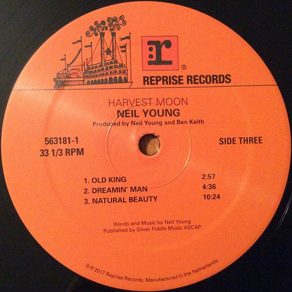 Neil Young Harvest Moon Reprise Records LP + LP, S/Sided, Etch + Album, RSD, RE Mint (M) Mint (M)-