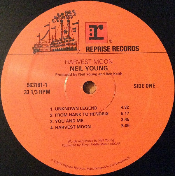 Neil Young Harvest Moon Reprise Records LP + LP, S/Sided, Etch + Album, RSD, RE Mint (M) Mint (M)-