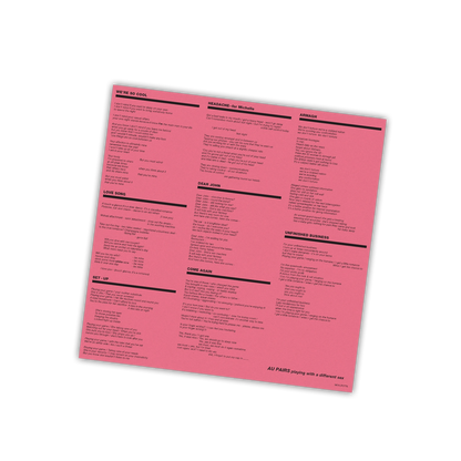Au Pairs - Playing With A Different Sex (MOV | TURQUOISE VINYL) | Mint (M) Mint (M)-