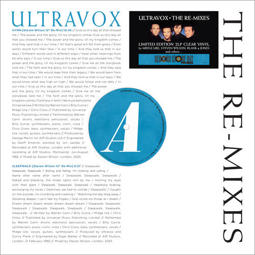 ULTRAVOX - RE-MIXES (RSD 2026 2x WHITE VINYL) | Mint (M) Mint (M)-