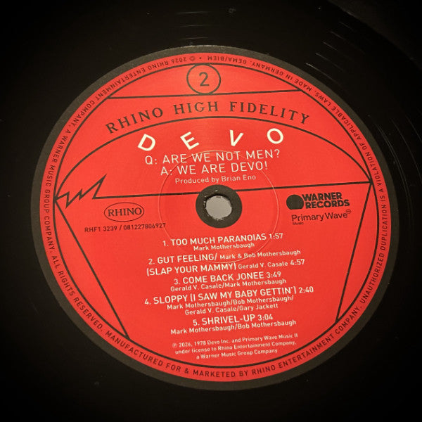 Devo - Are We Not Men? A: We Are Devo! (Hi-Fidelity VINYL) |-