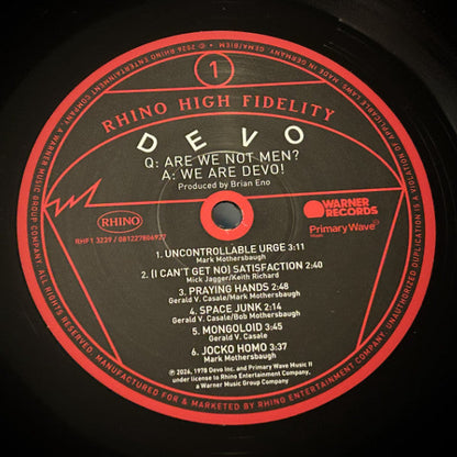 Devo - Are We Not Men? A: We Are Devo! (Hi-Fidelity VINYL) |-