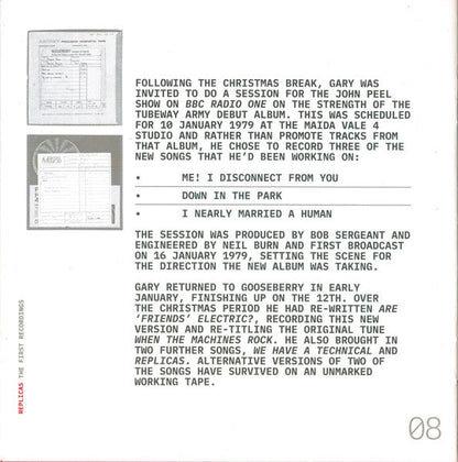 Replicas (The First Recordings)(CD) | Mint (M) Mint (M)-