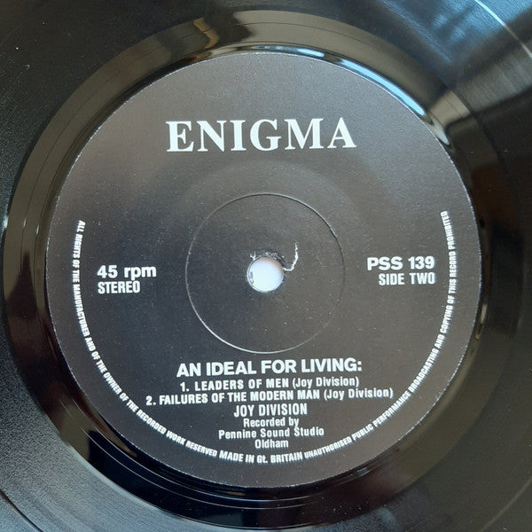 Joy Division - An Ideal For Living (7" VINYL) | Mint (M) Mint (M)-