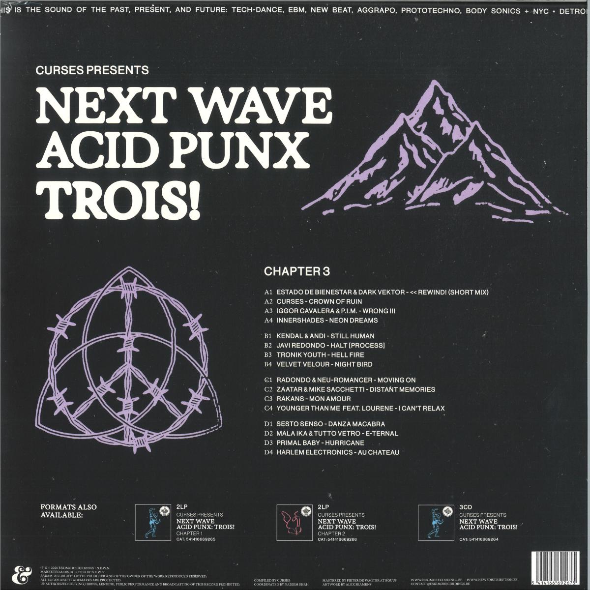 CURSES - NEXT WAVE ACID PUNX TROIS - CHAPTER 3 (VINYL 2x12" ESKIMO RECORDINGS 541416669267) | NEW Mint (M) Mint (M)-