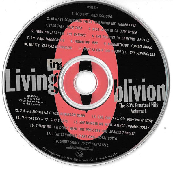 Living In Oblivion (The 80's Greatest Hits: Volume 1)(CD) | Mint (M) Mint (M)-