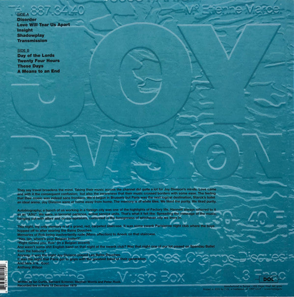 Joy Division - Les Bains Douches | Mint (M) Mint (M)-